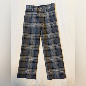Janie and Jack Blue and Gray Plaid Dress Pants